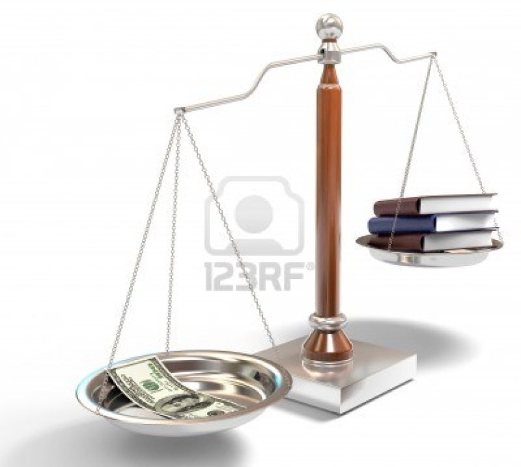 Весы деньги и знания