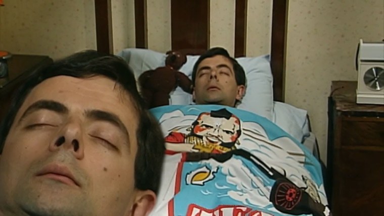 Мистер Бин в кровати