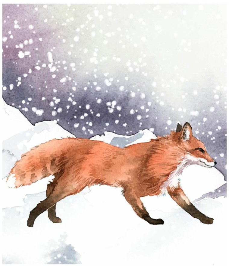 Лиса бежит