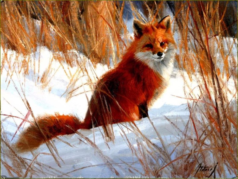 Пейзаж с лисой