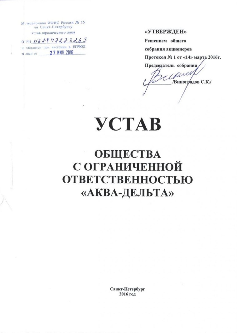 Устав ООО В 2021 году