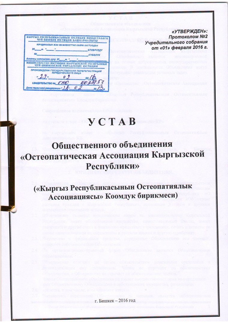 Примерный устав общественного объединения