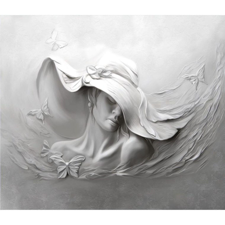 Фотообои девушка в шляпе