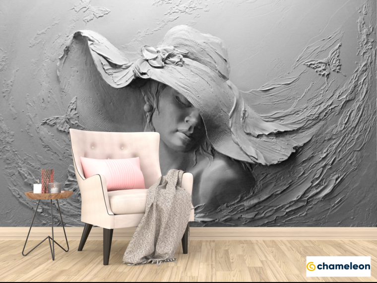 Фотообои девушка в шляпе