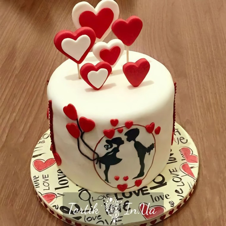 Тортики на день Святого Валентина