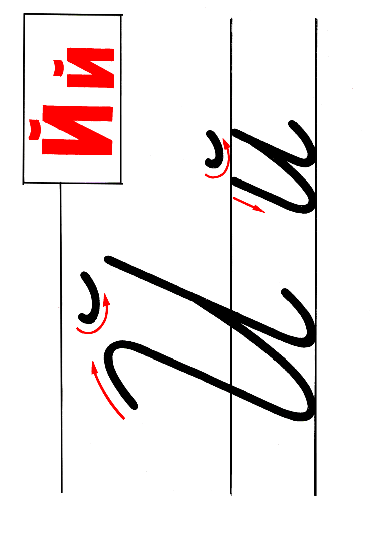 Буква й письменная и печатная