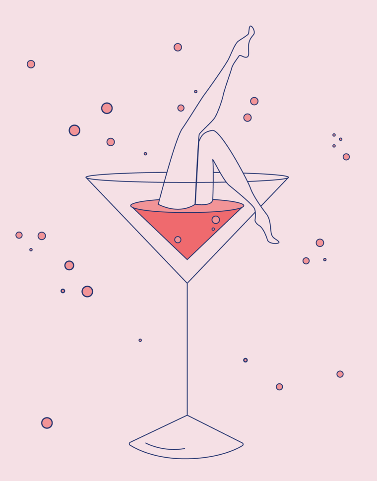 Девушка с бокалом