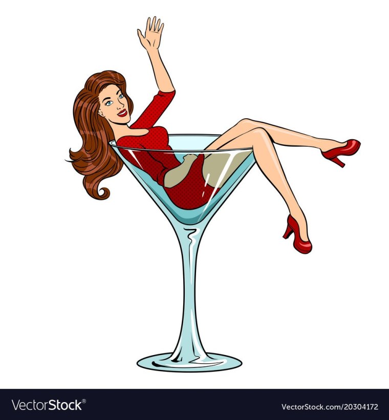 Блондинка с бокалом