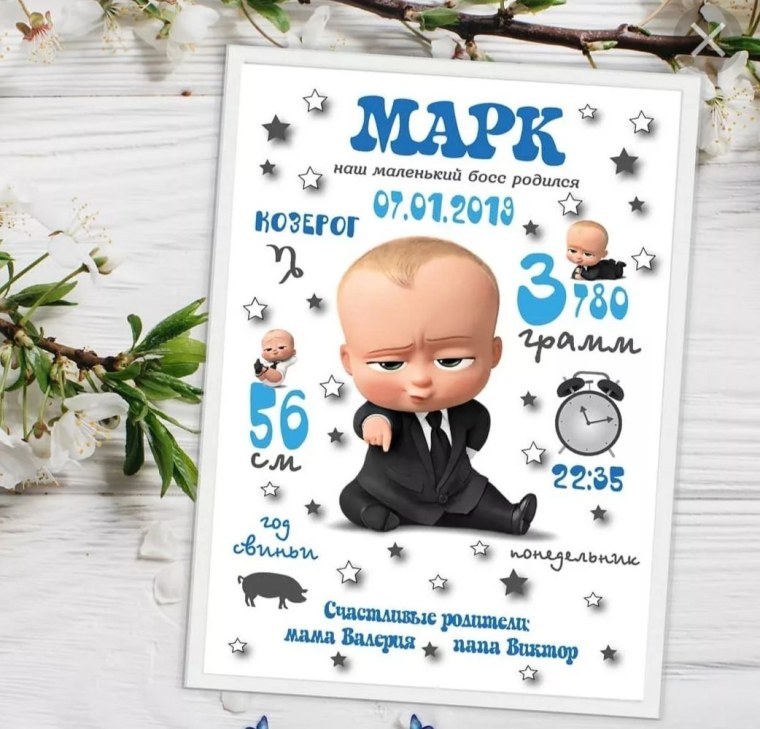 Метрика для мальчика