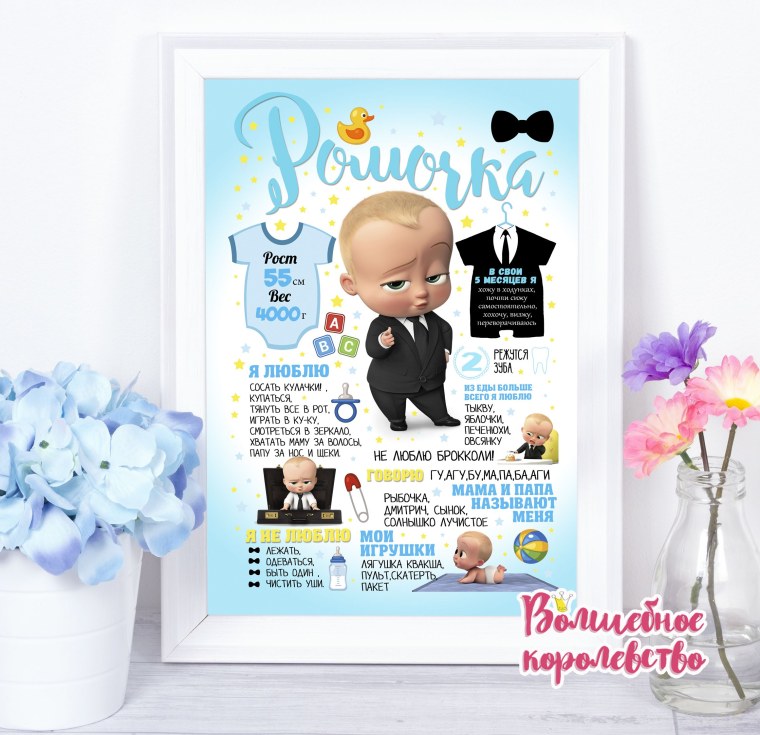 Босс молокосос Постер достижений