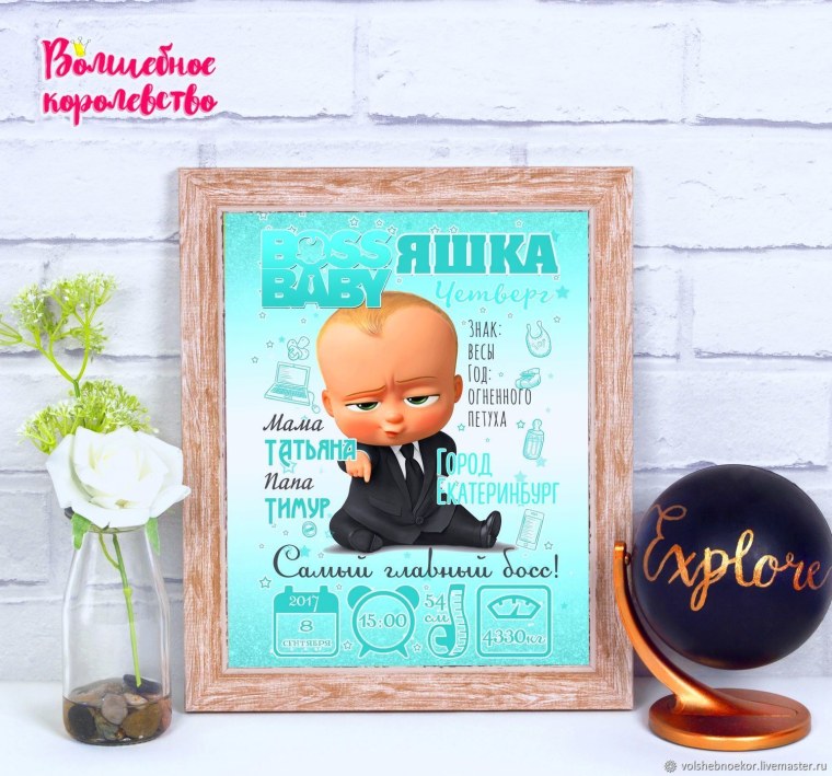 Фотозона в стиле босс молокосос