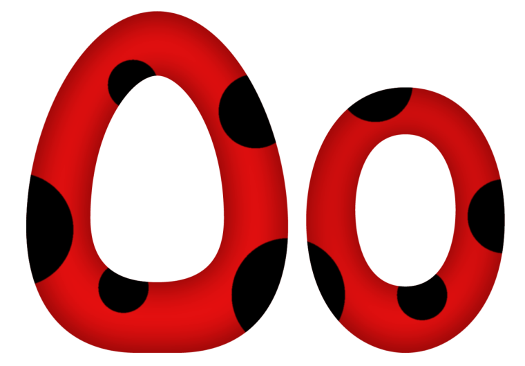 Буквы в стиле Божьей коровки