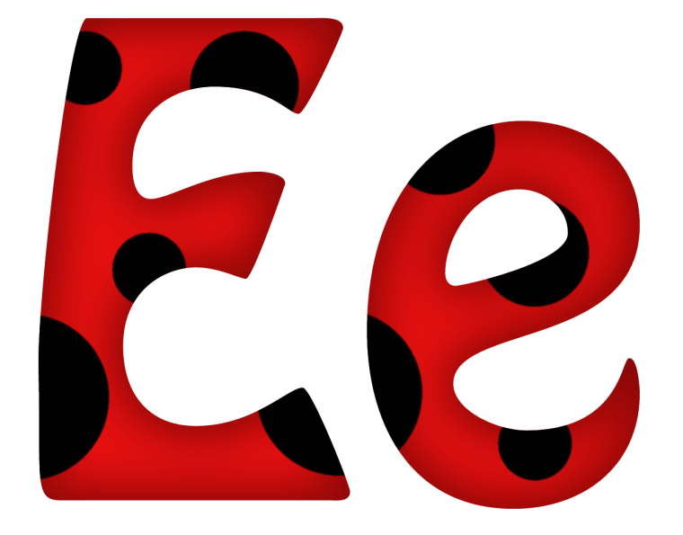 Буквы алфавита в стиле Божьей коровки