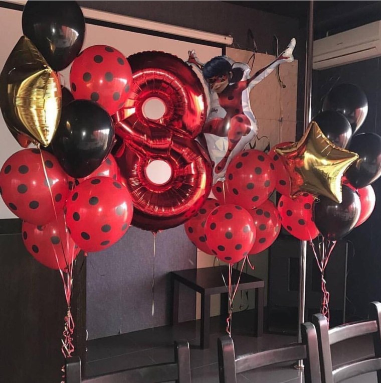 Шарики в стиле леди баг