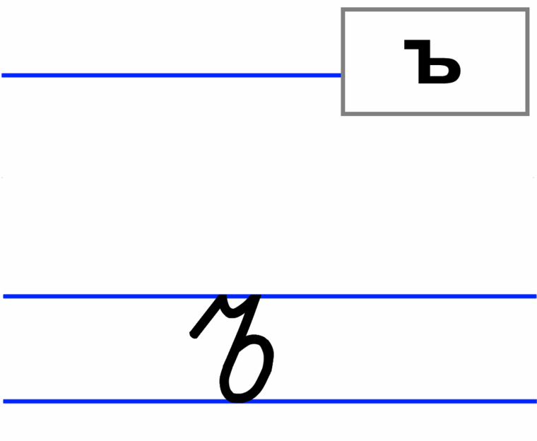 Письменная буква ь