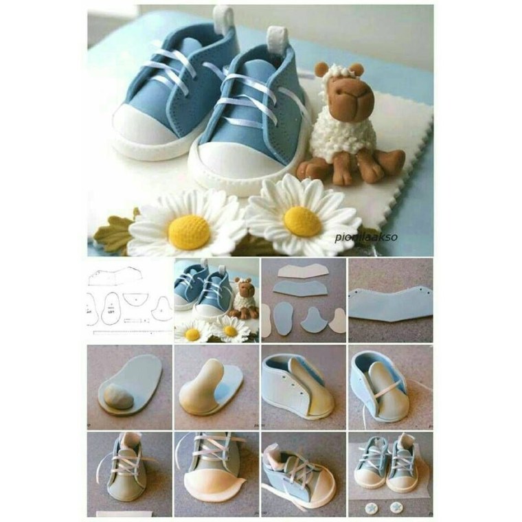 Детские ботинки из мастики