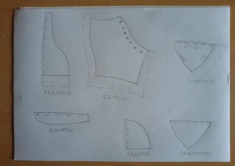 Выкройка берцев