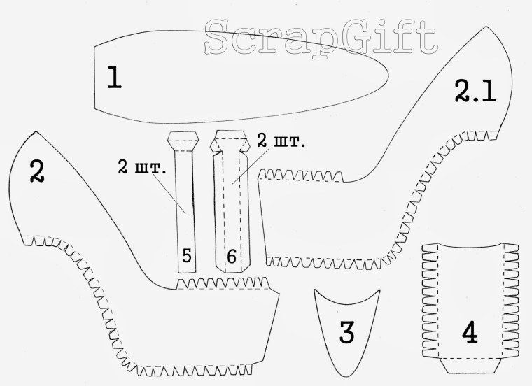 Туфли из картона