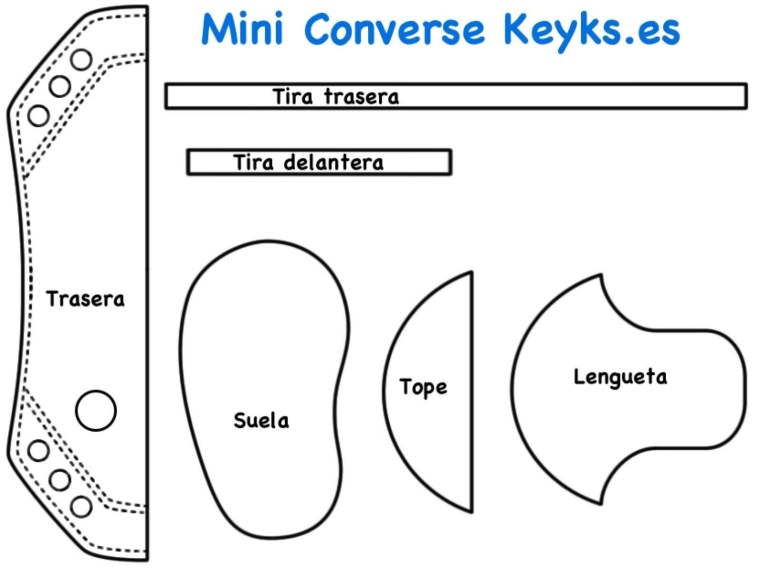 Лекала кед для куклы