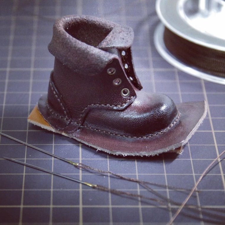 Кожаные ботиночки для куклы