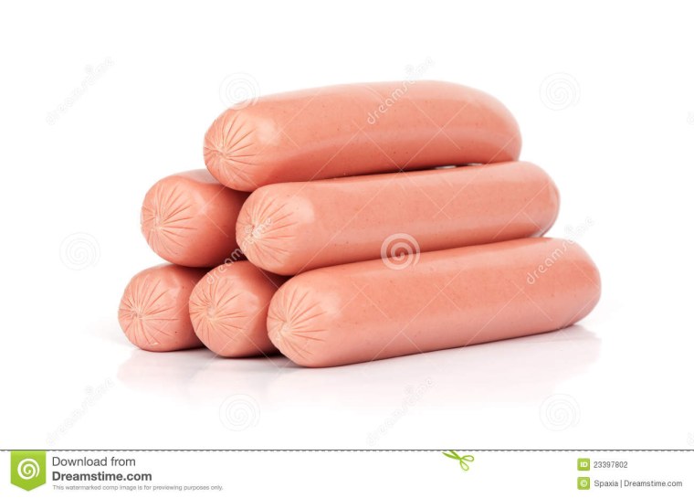 Сосиска сосиска на белом фоне