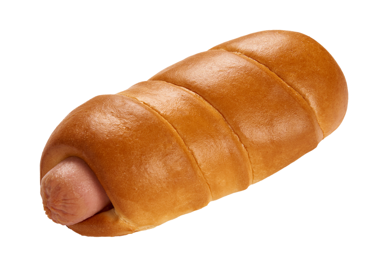 Сосиска в тесте без фона