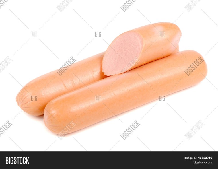 Сосиска сосиска на белом фоне