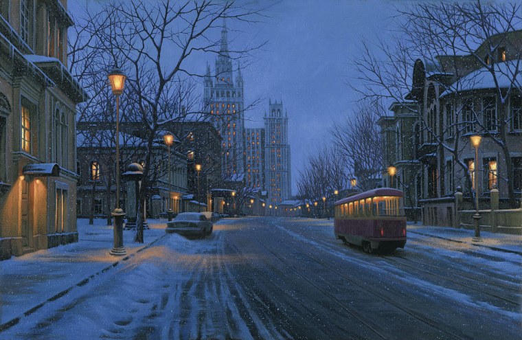 Художник Алексей Бутырский « зимний вечер «