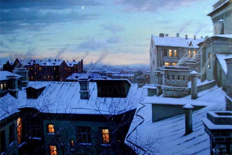 Алексей Бутырский художник картины Питер зимой