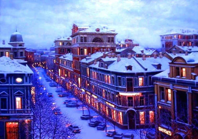 Алексей Бутырский художник ночной город