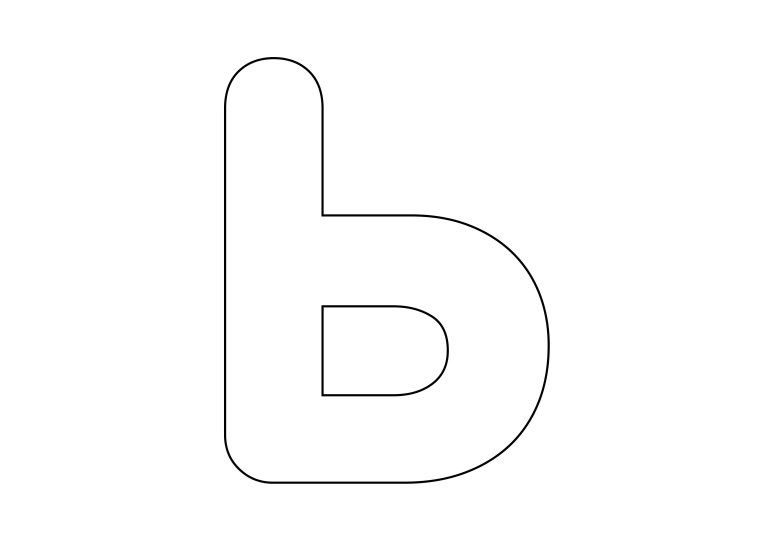 Буква ь трафарет