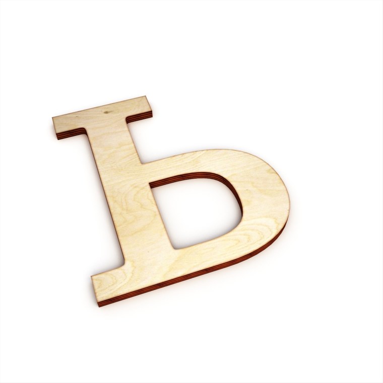 Деревянная буква б