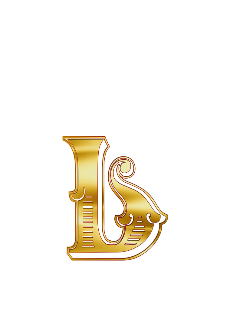 Буква ь Золотая