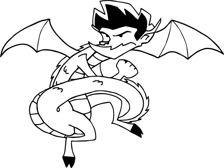 Американский дракон Джейк Лонг раскраска