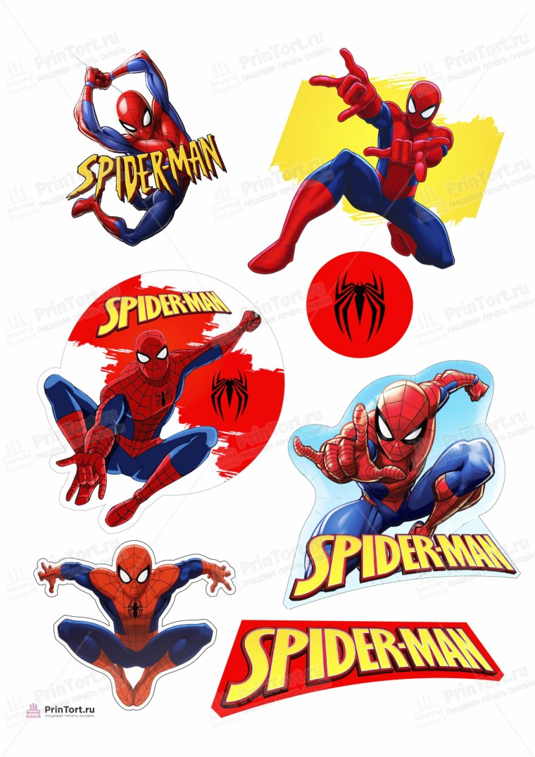 Торт с человеком пауком с сахарной печатью 5 лет