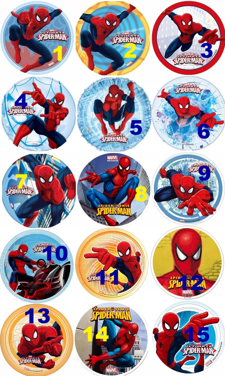 Вафельная печать человек паук