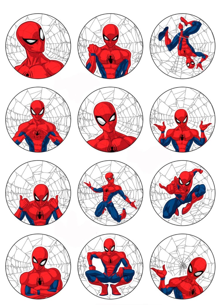 Человек паук вафельная картинка на торт