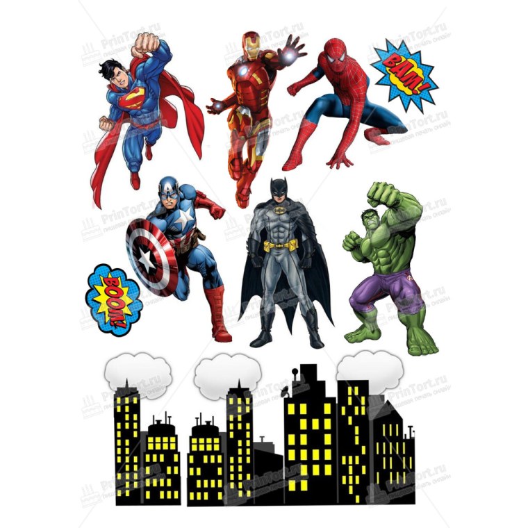 Мстители на вафельной бумаге