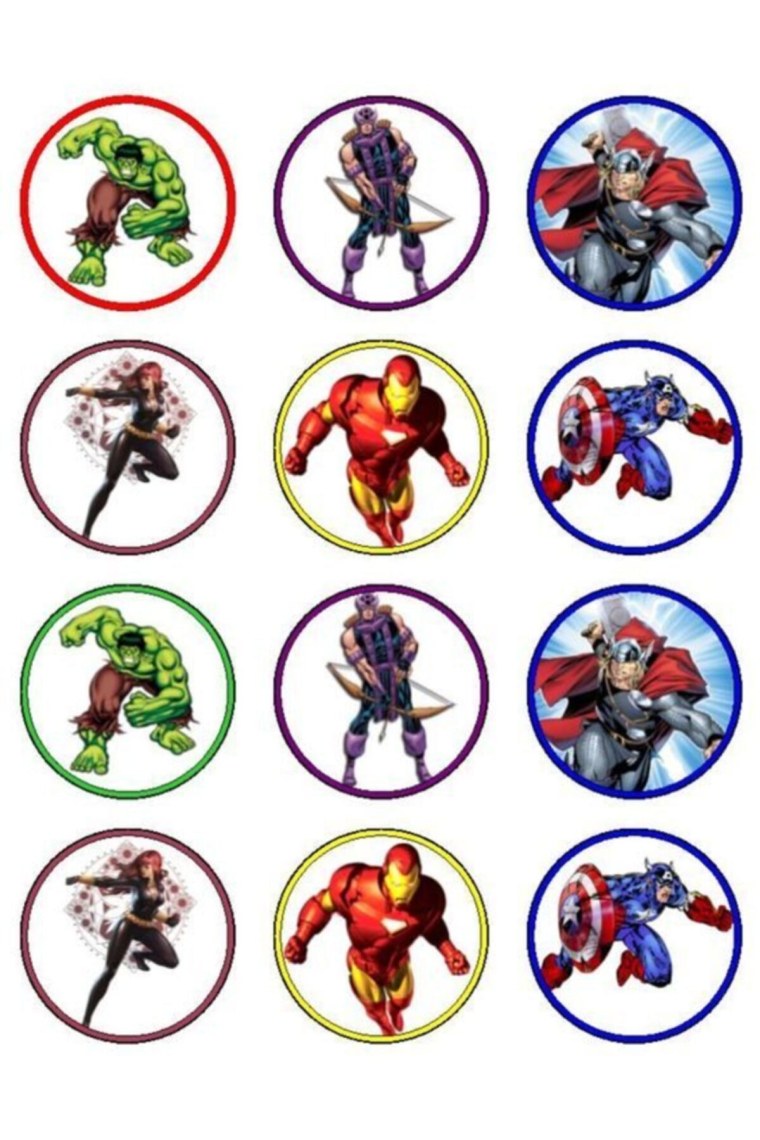 Супергерои Марвел сахарная печать