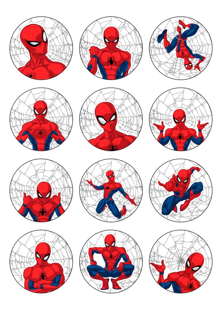 Вафельная картинка человек паук