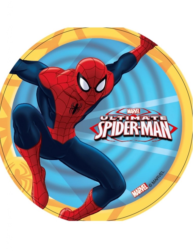 Вафельная печать человек паук