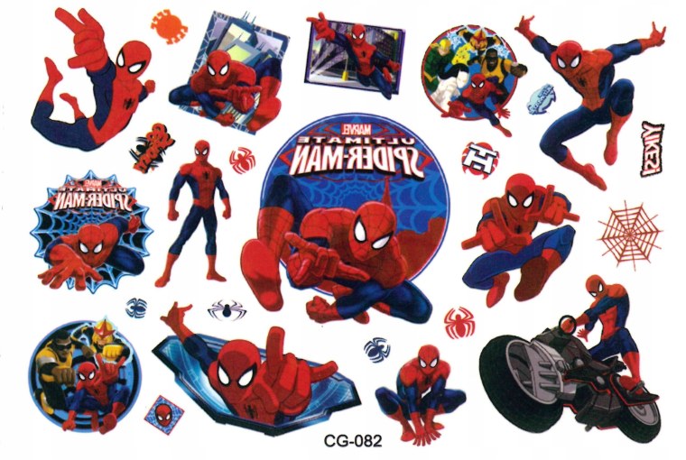 Человек паук переводные тату