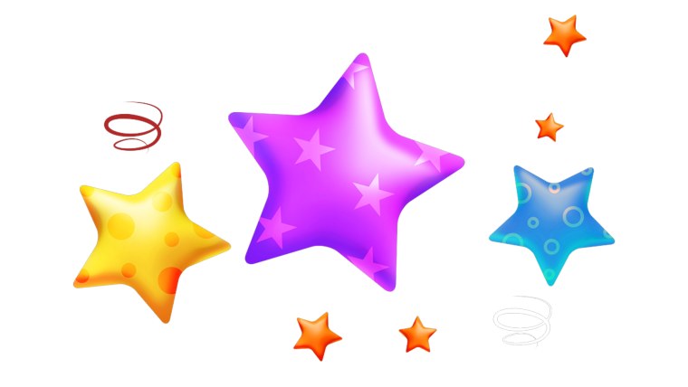 Звездочки разноцветные клипарт