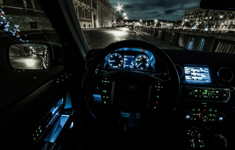 Range Rover Sport 2011 салон ночью