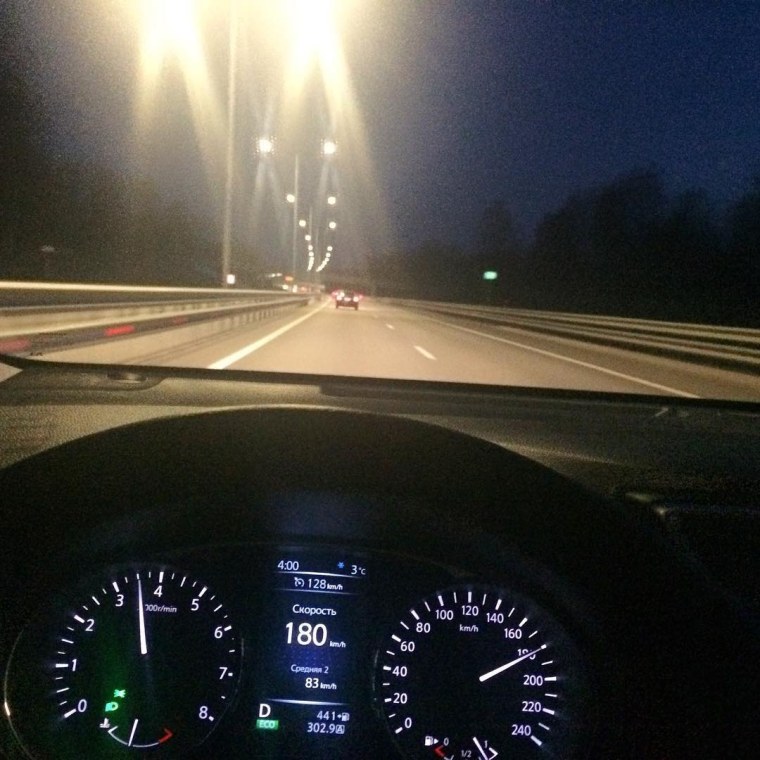 Спидометр 180 км ночь БМВ