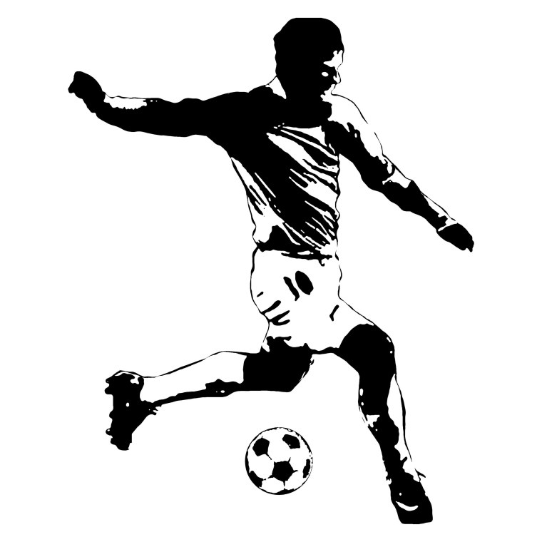 Трафарет футболиста