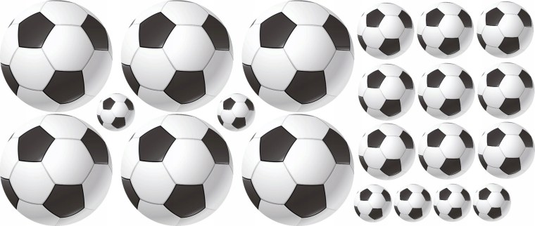 Футбольные мячики для печати