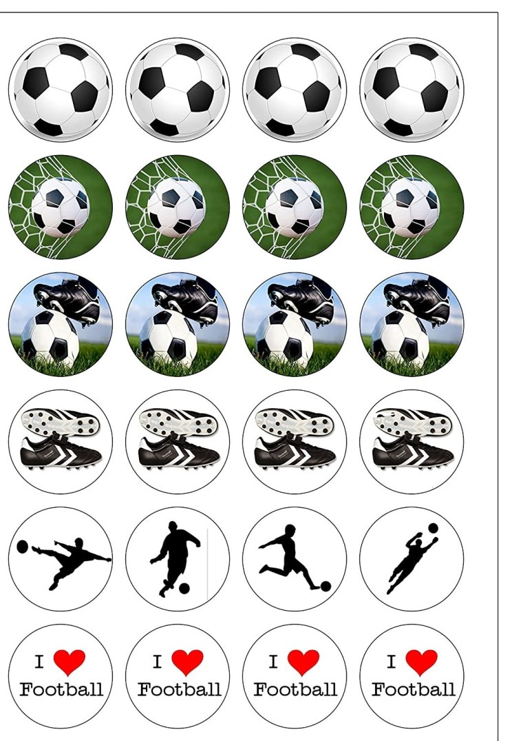 Футбол сахарная печать на капкейки