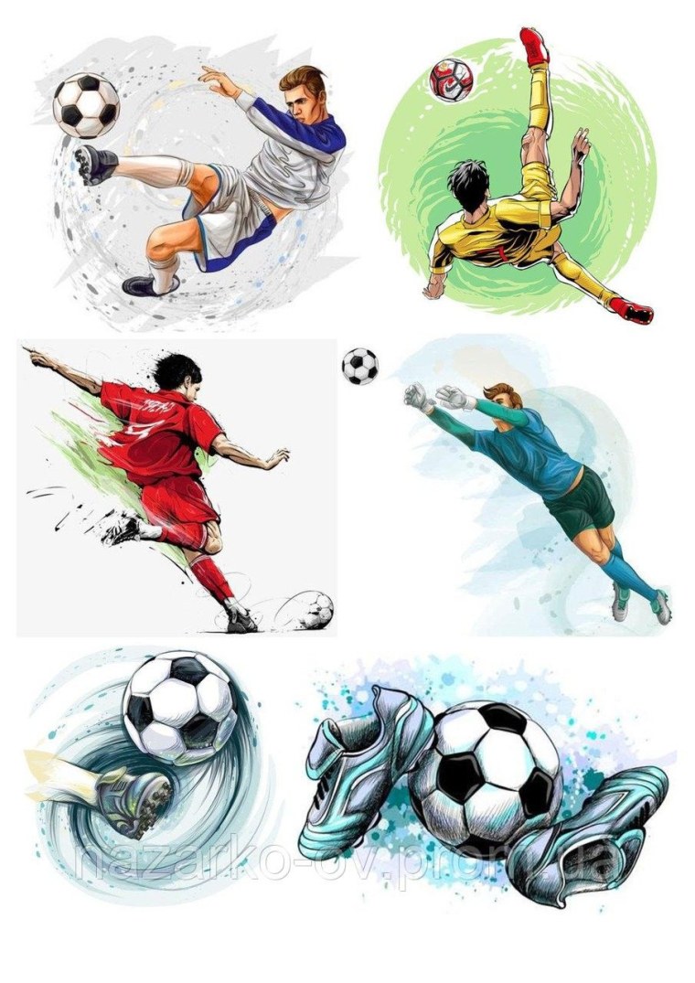 Вафельные рисунки тема футбол