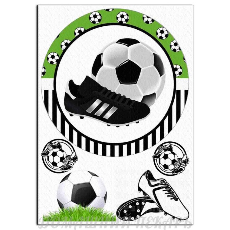 Футбольная тематика на вафельной бумаге